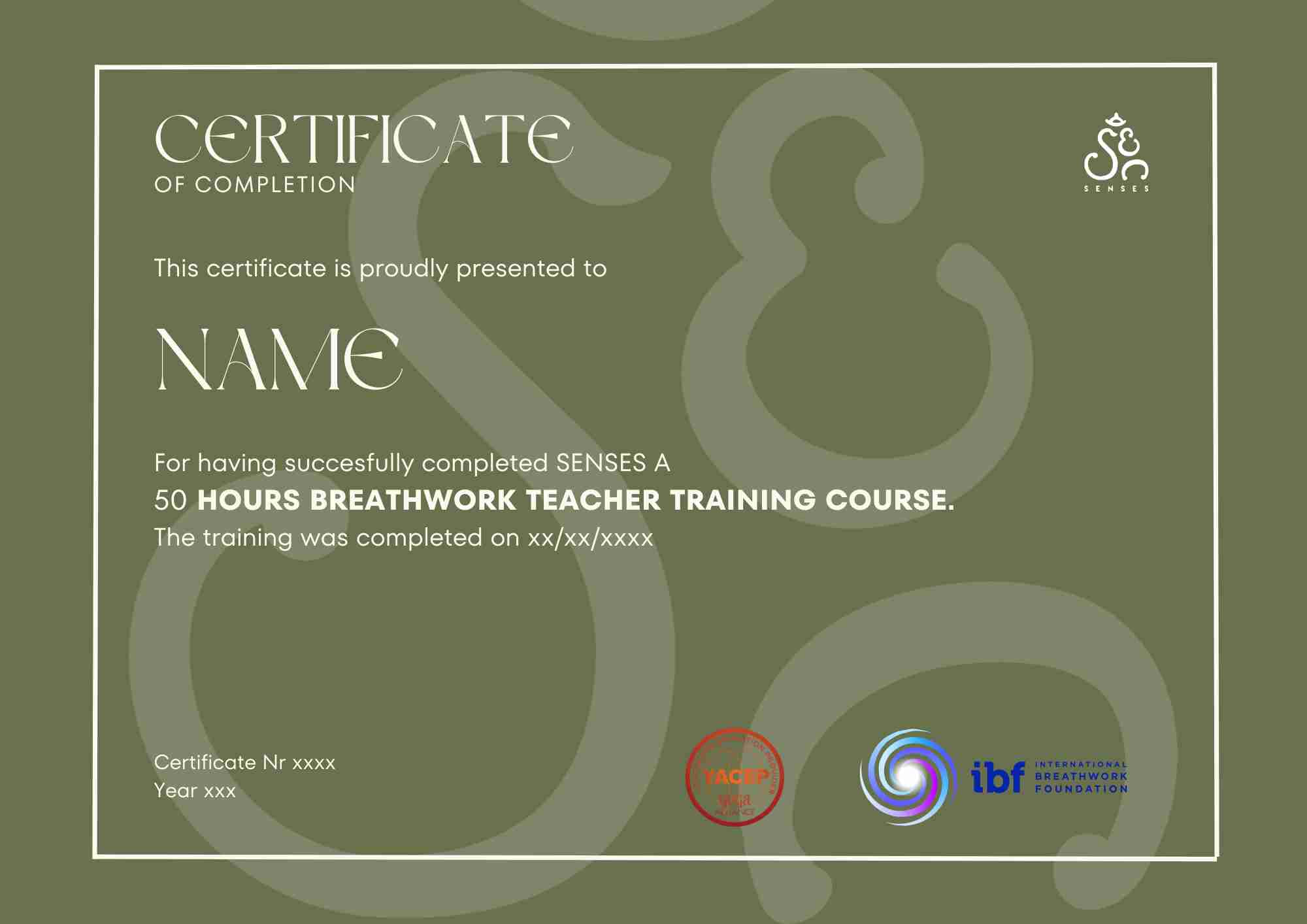 breathwork teacher training certification at senses bali